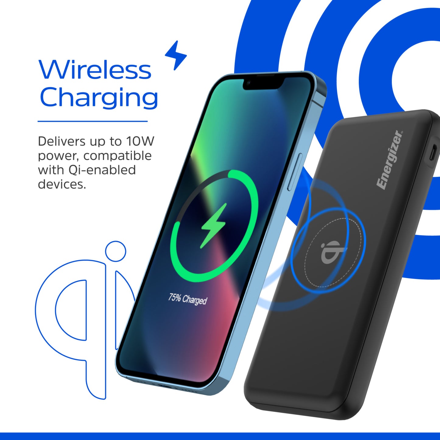 QE10008PQ (PowerBank 10000mAh) LCD Display, Wireless, PD20W Fast Charger