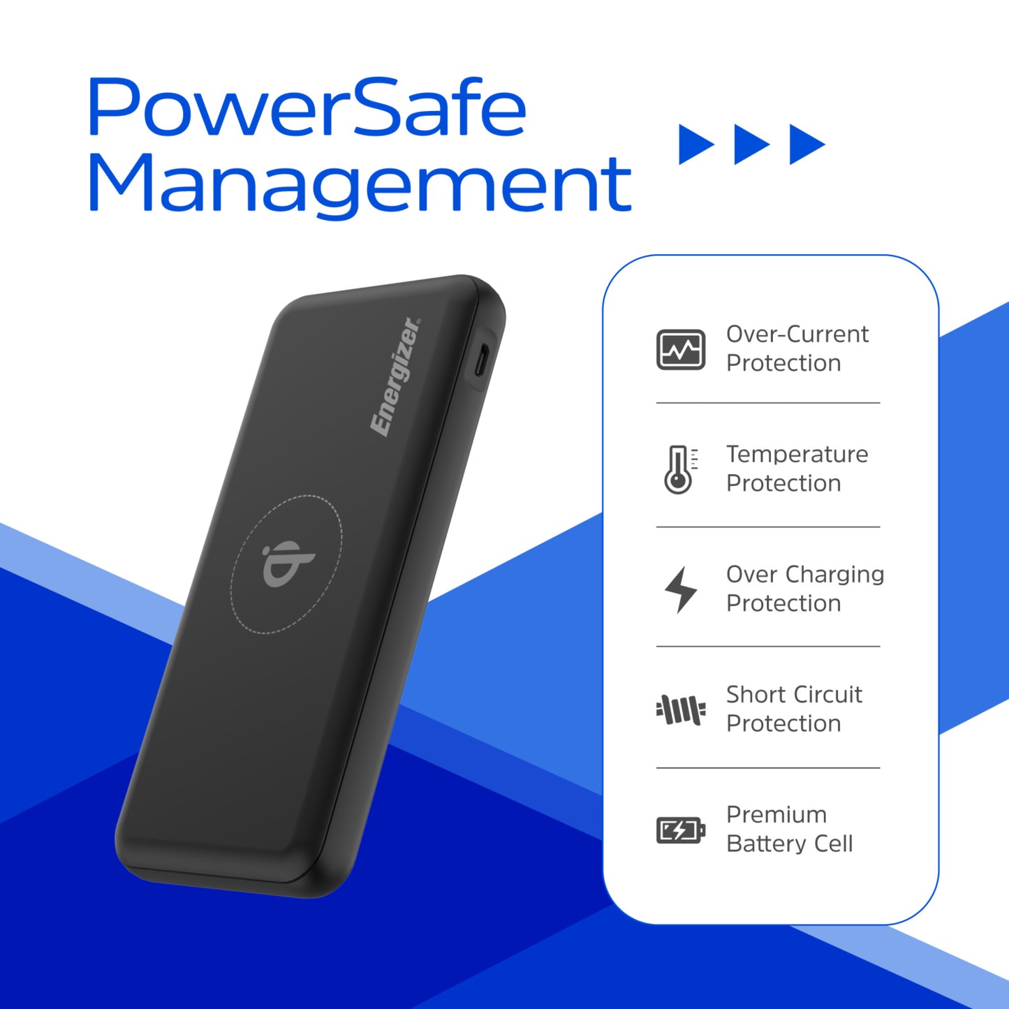 QE10008PQ (PowerBank 10000mAh) LCD Display, Wireless, PD20W Fast Charger