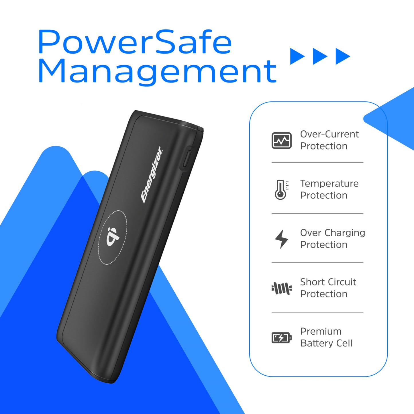 QE10011PQ (PowerBank 10000mAh) Wireless, PD Fast Charger