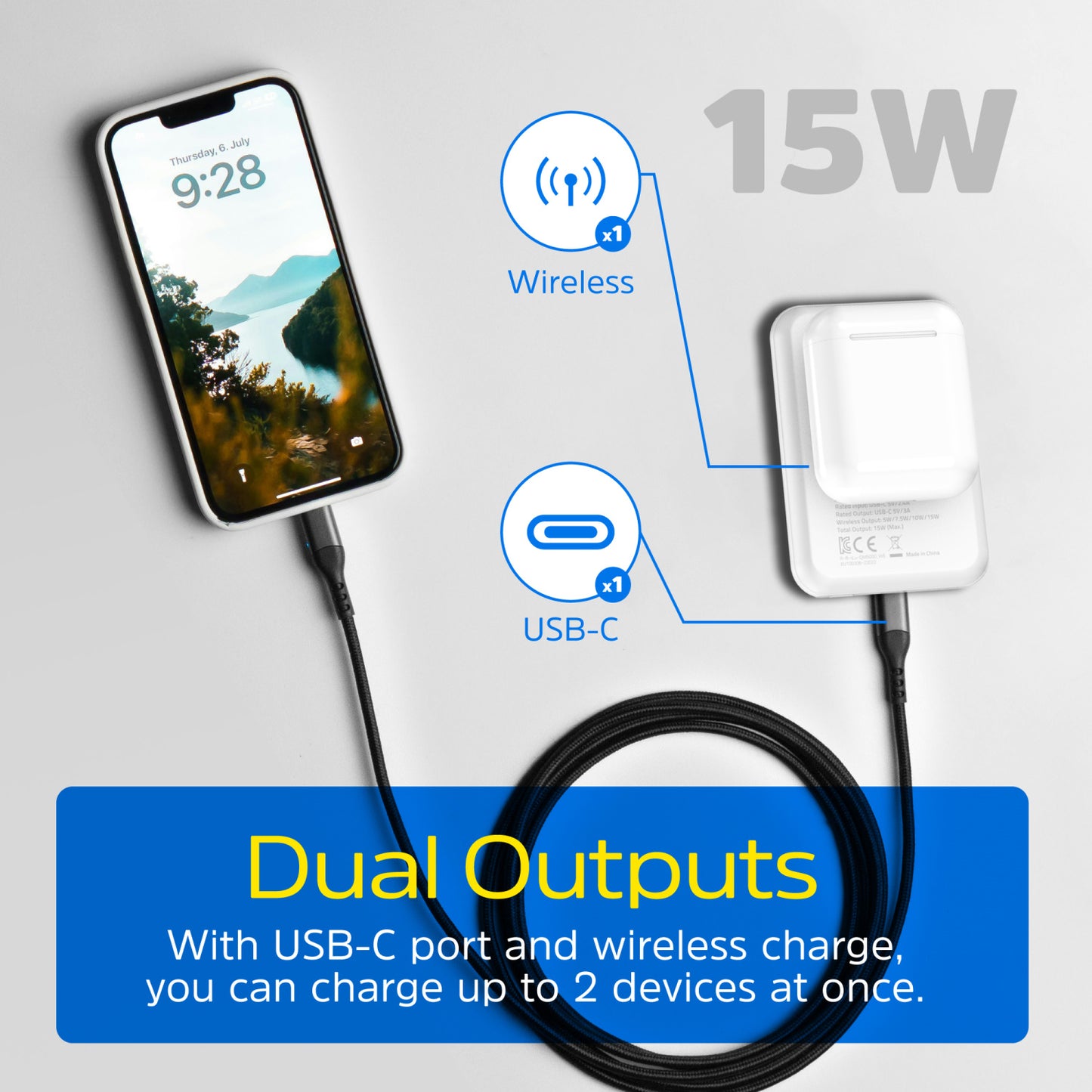 QM5000 (PowerBank 5000mAh) Magnetic、Wireless