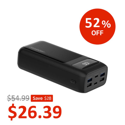 UE30063PQ (PowerBank 30000mAh) LCD Display, MAX30W PD Fast Charger