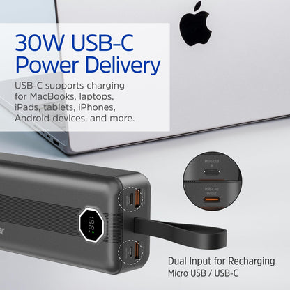 UE30029PQ (PowerBank 30000mAh) LCD Display, 30W PD Fast Charger