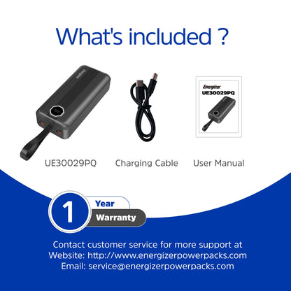 UE30029PQ (PowerBank 30000mAh) LCD Display, 30W PD Fast Charger