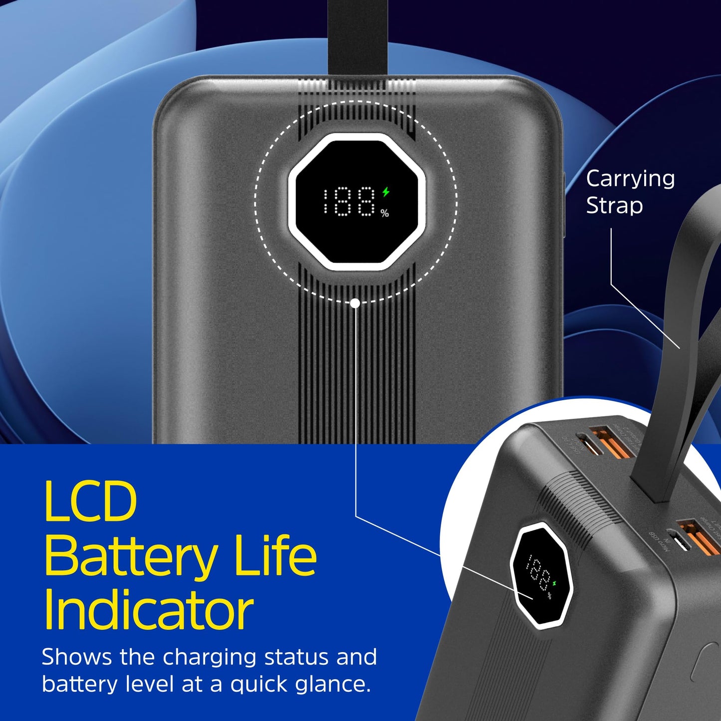 UE30029PQ (PowerBank 30000mAh) LCD Display, 30W PD Fast Charger