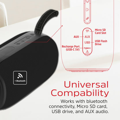 BTS163 (Portable  Bluetooth Speaker), RGB, TWS, IP65