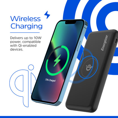 QE10008PQ (PowerBank 10000mAh) LCD Display, Wireless, PD20W Fast Charger