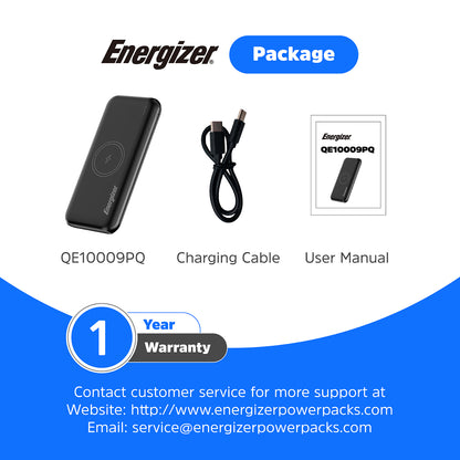 QE10009PQ (PowerBank 10000mAh) Wireless, PD20W Fast Charger
