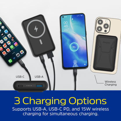 QM10002PQ (PowerBank 10000mAh) Magnetic, Wireless, PD22.5W Fast Charger