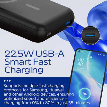 QM10002PQ (PowerBank 10000mAh) Magnetic, Wireless, PD22.5W Fast Charger