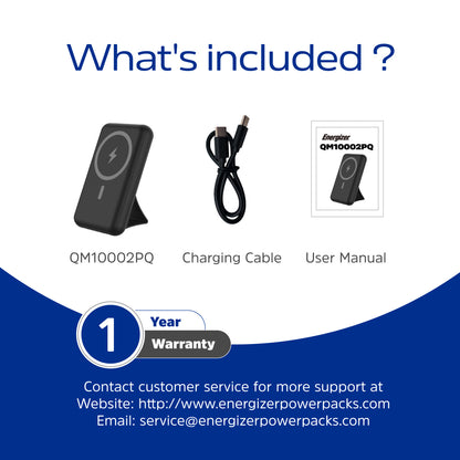 QM10002PQ (PowerBank 10000mAh) Magnetic, Wireless, PD22.5W Fast Charger
