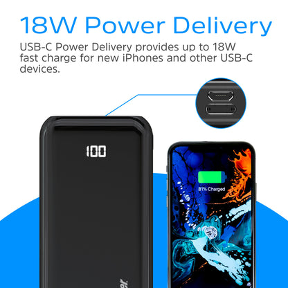UE10011PQ (PowerBank 10000mAh) LCD Display, PD22.5W Fast Charger