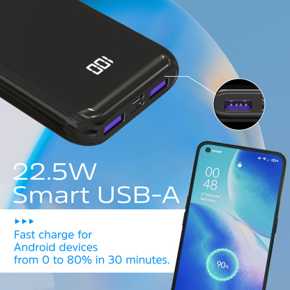 UE10011PQ (PowerBank 10000mAh) LCD Display, PD22.5W Fast Charger