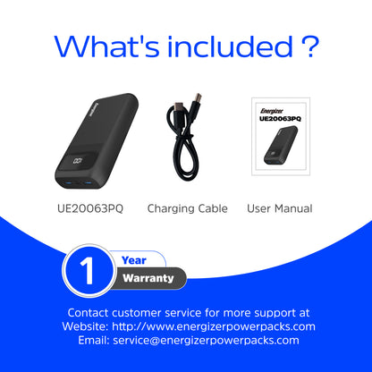 UE20063PQ (PowerBank 20000mAh) LCD Display, PD20W Fast Charger