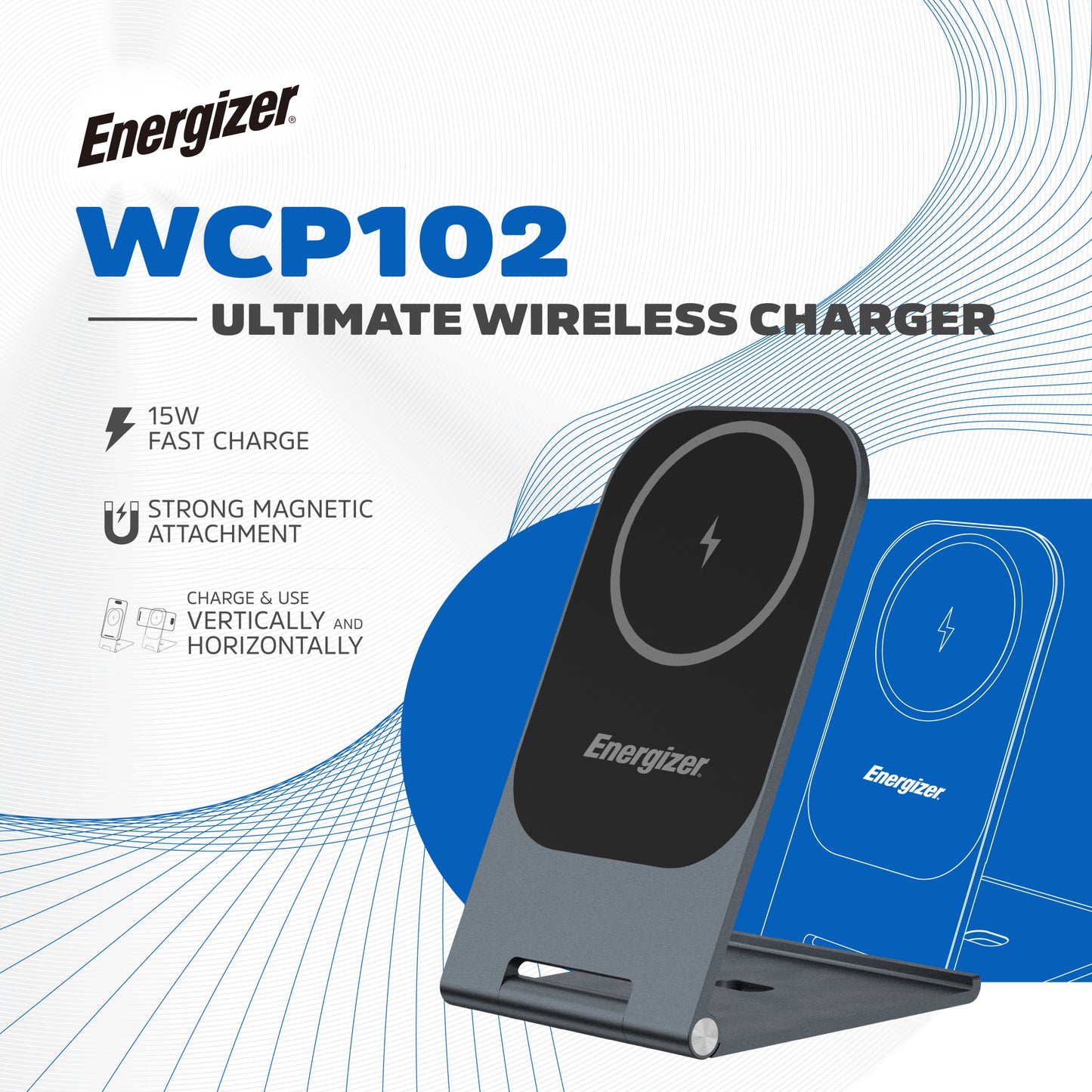 WCP102 (15W Magnetic Wireless Charger Qi Compatible)