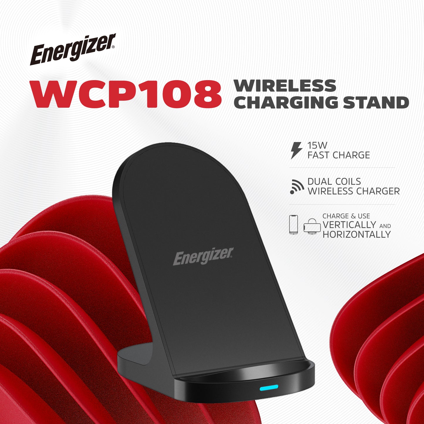 WCP108 (15W Magnetic Wireless Charger Qi Compatible)
