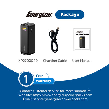 XP27000PD (PowerBank 27000mAh) Airplane Safe, LCD Display, MAX140W, PD100W Fast Charger