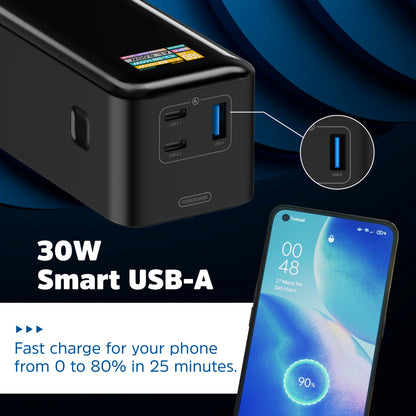 XP27000PD (PowerBank 27000mAh) Airplane Safe, LCD Display, MAX140W, PD100W Fast Charger