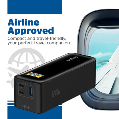 XP27000PD (PowerBank 27000mAh) Airplane Safe, LCD Display, MAX140W, PD100W Fast Charger